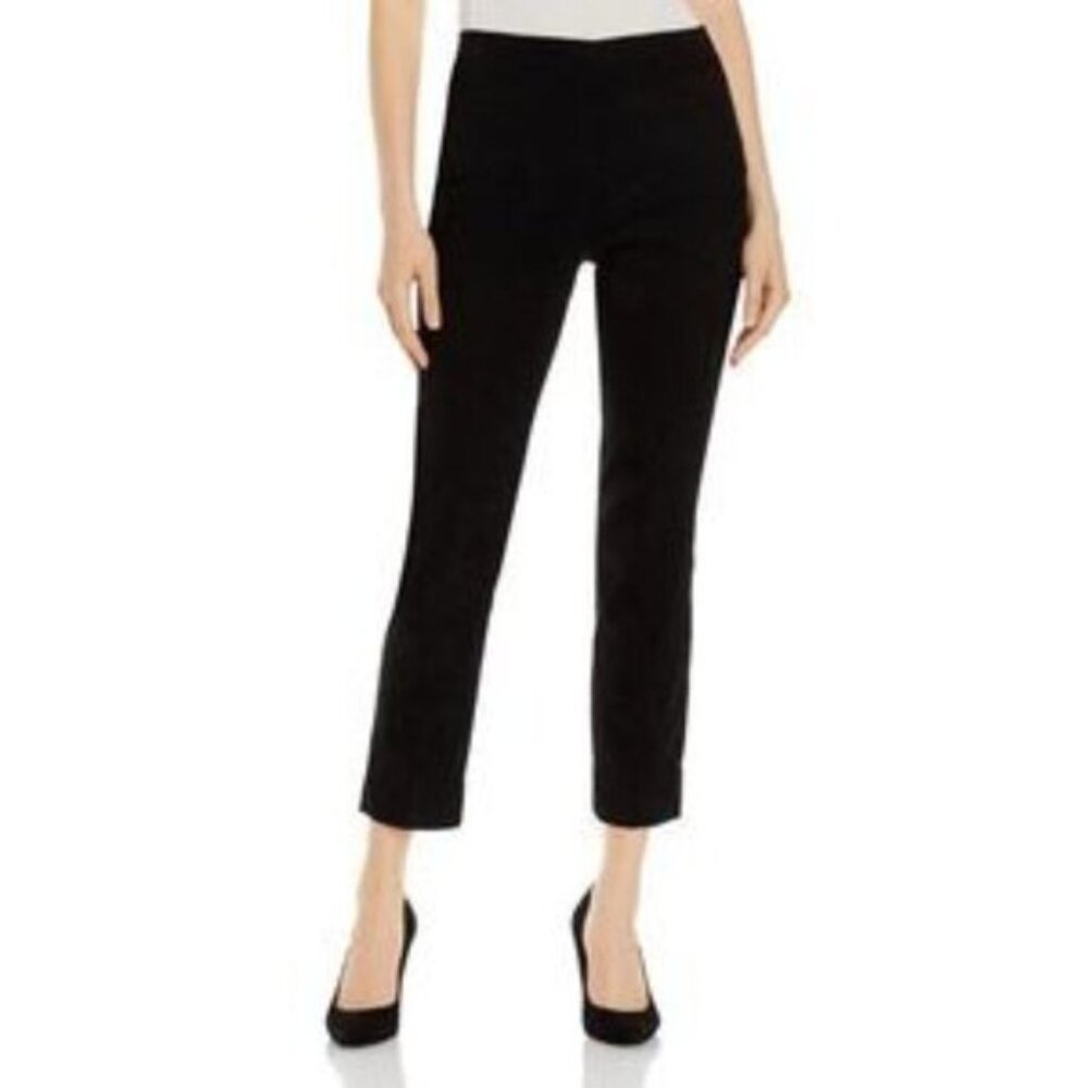 EUC Kobi Halperin "Lori" Black Ankle-Length Faux Suede Pants Size Small